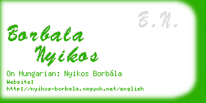 borbala nyikos business card
