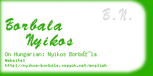 borbala nyikos business card